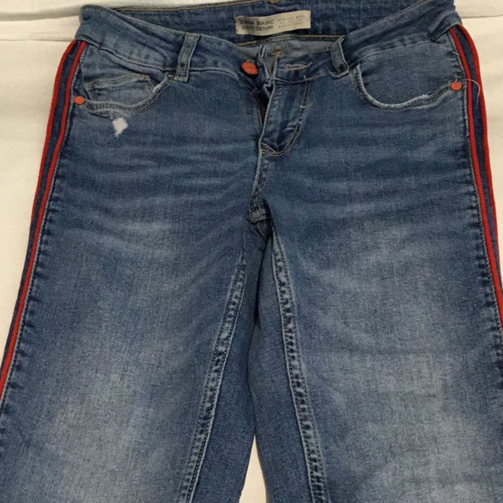 Striped Zara jeans